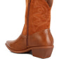 Hasting Patchwork Detail Low Heel Cowboy Boots