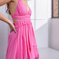 Mustard Seed Asymmetric Ruffle Open Back Cutout Cami Dress