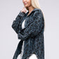 Vintage Washed Leopard Corduroy Buttoned Jacket