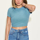 Basic Bae Full Size Ribbed Round Neck Short Sleeve T-Shirt