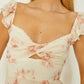 Twist Front Floral Mini Dress