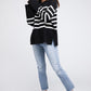 Ribbed Hem Stripe Sweater