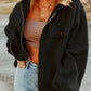 Zip-Up Drawstring Hooded Jacket