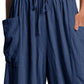 Full Size Pocketed Drawstring Wide Leg Pants