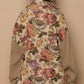 POL Contrast Sleeves Button Down Floral Jacquard Shirt