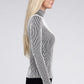 Ribbed Turtle Neck Long Sleeve Top
