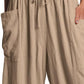Full Size Pocketed Drawstring Wide Leg Pants