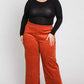 RIBBED VELVET CROP WIDE LEG PANTS PLUS