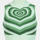 Heart Mock Neck Sweater Vest