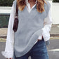 Ribbed V-Neck Sleeveless Sweater Vest