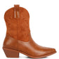 Hasting Patchwork Detail Low Heel Cowboy Boots
