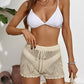 Drawstring Cutout Swim Shorts