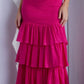 MUSTARD SEED Smocked Ruffled Layered Hem Dress