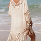 Cutout Fringe Scoop Neck Cover-Up