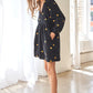 Corduroy Fabric Quilted Bib Henleystyle Mini Dress