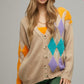 Plus V Neck Button Front Cardigan