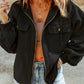 Zip-Up Drawstring Hooded Jacket