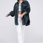 Vintage Washed Leopard Corduroy Buttoned Jacket