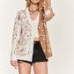 Heart paisley and Color block cardigan