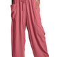 Full Size Pocketed Drawstring Wide Leg Pants