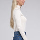 Ribbed Turtle Neck Long Sleeve Top