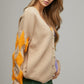 Plus V Neck Button Front Cardigan