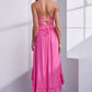 Mustard Seed Asymmetric Ruffle Open Back Cutout Cami Dress