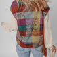 Plaid Zip Up Collared Neck Vest Coat