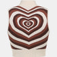 Heart Mock Neck Sweater Vest