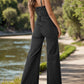 Spaghetti Strap Wide Leg Denim Overalls