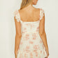 Twist Front Floral Mini Dress