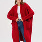 Pocketed Open Front Long Sleeve Longline Cardigan