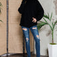 Solid Long Sleeve Turtleneck Sweater