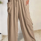 Full Size Pocketed Drawstring Wide Leg Pants