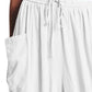 Full Size Pocketed Drawstring Wide Leg Pants