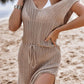 Slit V-Neck Sleeveless Cover Up