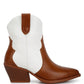 Wales Faux Leaher Patchwork Detail Boots