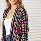 Angel Wings Full Size Multicolored Open Front Fringe Hem Cardigan