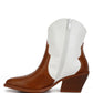 Wales Faux Leaher Patchwork Detail Boots
