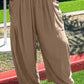 Full Size Pocketed Drawstring Wide Leg Pants