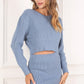 Ribbed knit crop top and skirt set