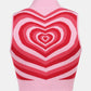 Heart Mock Neck Sweater Vest