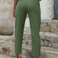Straight Leg Cropped Pants with Pockets