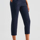 Elastic Waist Cropped Sports Pants