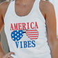 AMERICA VIBES Graphic Round Neck Tank
