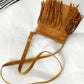 PU Leather Crossbody Bag with Fringe
