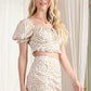 SS puff dressy top
