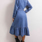 Collared Neck Button Down Denim Dress