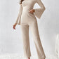 Ribbed Flare Sleeve Top and Pants Set