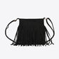 PU Leather Crossbody Bag with Fringe